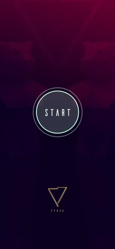 Écran d'accueil de l'application mobile React Native Pyraa